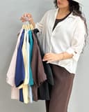 شومیز سیلک پاستیلی 3058