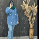 شومیز جین زاپ دار 1713