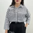 شومیز راه راه عسل 2422