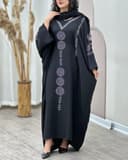 عبای جلو بسته ساتن کریستال 3111