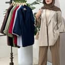 مانتو لنین آستین دکمه 2563