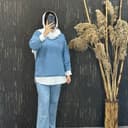 شومیز جین یقه سفید 1686