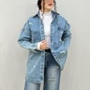 شومیز جین بغل هلال 2704