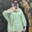 شومیز کتان پشت پیله 1732