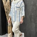 لنین راه راه استین پاکتی 1733