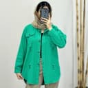 شومیز مانتویی زاپ دار 1474