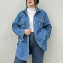 شومیز جین دوجیب 2713