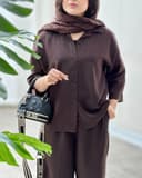 شومیز سیلک آستین دکمه وارداتی 3053