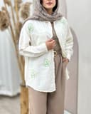 شومیز الیاف گلدوزی 3122