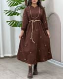 پیراهن عروسکی گلدوزی شده 3246