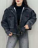 کاپشن جین داخل خز 2836