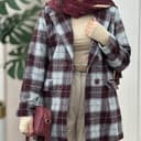 پالتو کتی چهارخونه پشمی آستردار 2607