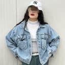 کت کراپ جین ضخیم 2614