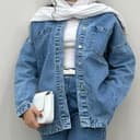 شومیز جین ضخیم بغل هلال 2653