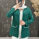 مانتو مزونی ژاکارد مروارید دوزی 1505