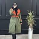 بارانی دو رنگ ژیله دار 1421