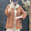 مانتو کتان لمه گلدوزی شده 1586